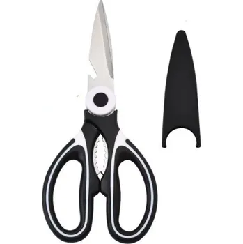 Kuchyňské nůžky Kuchyňské nůžky černé a bílé s krytem 19 cm