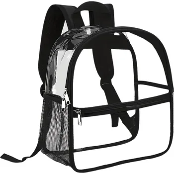 Camerazar Elegantní retro průhledný voděodolný školní batoh A4 pro dámy