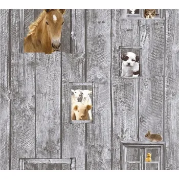 Tapeta A.S. Création | Vliesová tapeta na zeď Little Stars 35842-1 | 0,53 x 10,05 m | béžová, šedá + Béžová, šedá vliesová tapeta na stěnu 358421 v rozměru 0,53 x 10,05 m