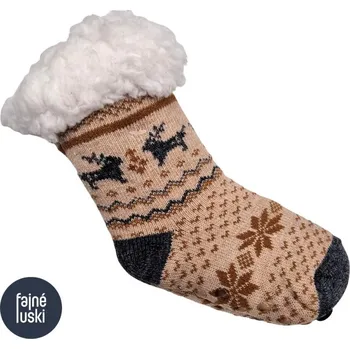 Dětské termo ponožky Dětské teplé ponožky s kožíškem Sobík