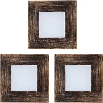 Žárovka Luxera Prezent Step light set 3 ks LED 1 W, schodišťové zápustné světlo, rustic