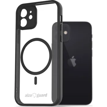 Pouzdro na mobilní telefon Kryt na mobil AlzaGuard Clear TPU Case Compatible with Magsafe pro iPhone 12 černé
