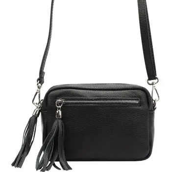 Kabelka Kožená crossbody kabelka Luka 20-030 černá