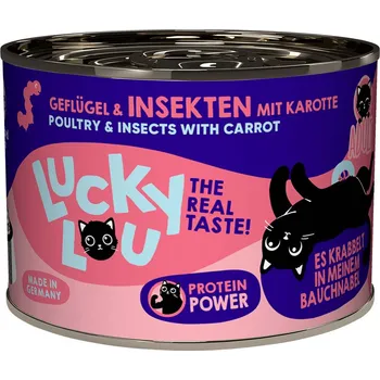 Krmivo pro kočku Lucky Lou Lifestage Adult drůbež a hmyz 6× 200 g