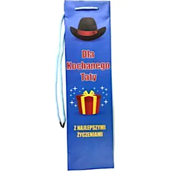 Dárková taška na víno PRO MILOVANÉHO TÁTU 40x10,5x9 cm