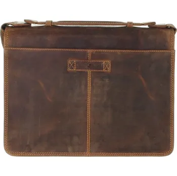 GREENBURRY Kožená spisovka na A4 Vellano 1788-25 hnědá