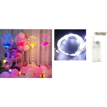 Vánoce Světýlka na drátku 20 LED (na baterie) 2 m – STUDENÁ BÍLÁ