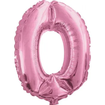 Balónek Fóliový balónek 82 cm-růžový číslo 0
