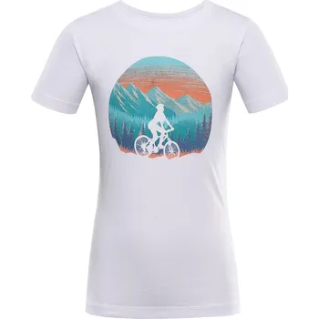 Chlapecké tričko Alpine Pro DALLO 2 BÍLÁ DĚTSKÉ BAVLNĚNÉ TRIKO 104-110