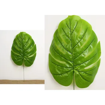 umělá květina Silikonový list MONSTERA 50 x 28 cm ZELENÝ světlý
