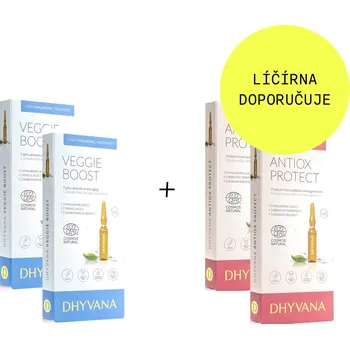 Kosmetická sada DHYVANA set přírodních pleťových sér pro omlazení a ochranu pleti 28x2 ml