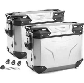 Motodoplněk Givi OBKEV44AAL+OBKEV44AAR EVO SMART Boční hliníkové kufry 2x44lL (sada levý kufr 44L + pravý kufr 44L+ zámky)