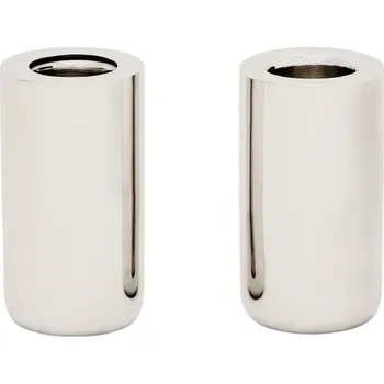 Svícen Kave Home Set dvou nerezových svícnů Nirela 7 cm