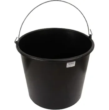 Zednická nádoba Stavební kbelík ČERNÝ 12 l – 1 ks