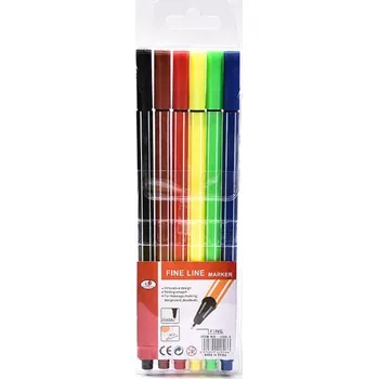 Jemné fixy 16,5 cm, 6 barev