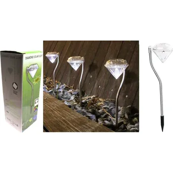 Venkovní osvětlení Solární zahradní lampa ala DIAMENT studené světlo 30x8 cm
