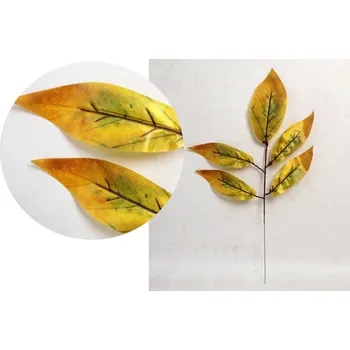 Silikonový list 1-ramienny PODŁUŻNY 60 cm oranžovo-hnědý s leskem - 1 ks