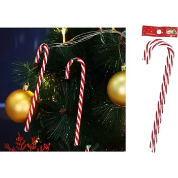 Vánoční dekorace Závěsný lízák, vánoční hůlka 27x7 cm, sada 2 ks