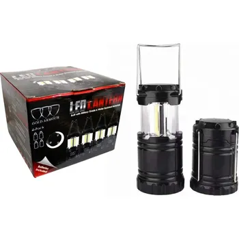 Stojací lampa Kempingová lampa 13,5-19 x 8,5 cm ČERNÁ - 1 ks