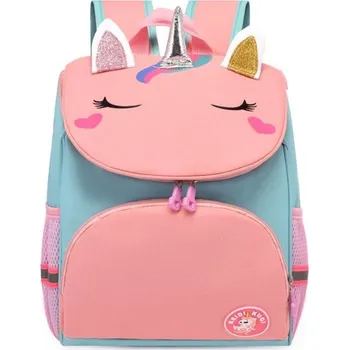 Dětský batoh Batoh do školky JEDNOROŻEC 34x10x24 cm modro-růžový