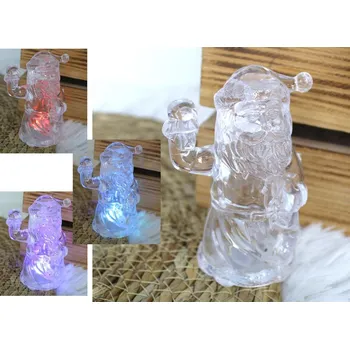 Vánoce Santa Claus 10x7,5 cm LED TRANSPARENTNÍ