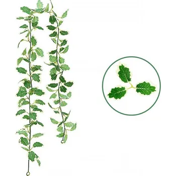 Girlanda OSTROKRZEW zelená s bílými okraji 200 cm