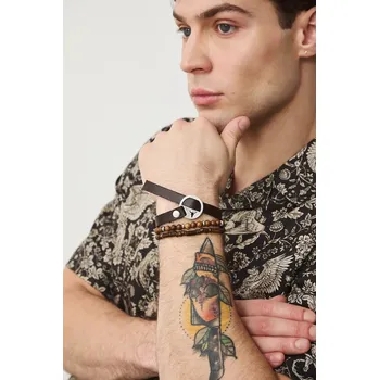 Náramek Náramky Medicine 3-pack pánské RW25-ABM500 hnědá 88X, vel. ONE SIZE