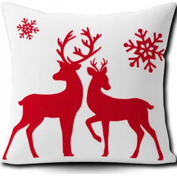 Povlak na dekorativní polštářek VÁNOČNÍ POVLAK NA POLŠTÁŘ NA DEKORAČNÍ POLŠTÁŘ 45X45 VÁNOCE POVLAČ