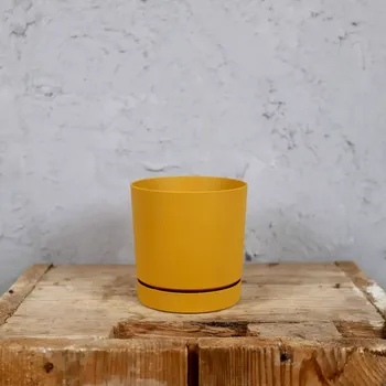 Květináč Prosperplast plastový květináč Tubo P mustard Ø 10 cm