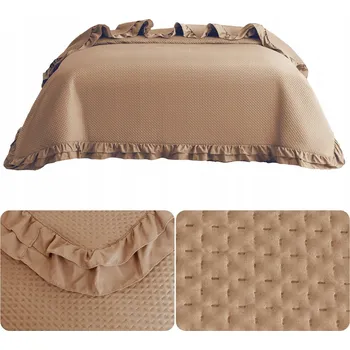 Prostěradlo Přehoz na postel Łóżkoholicy mikrovlákno 170 cm x 210 cm béžový