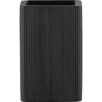 Držák na kartáček KELÍMEK DO KOUPELNY NA KARTÁČKY NA ZUBY ČERNÝ PROUŽKOVANÝ