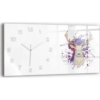 Obraz Tichá nástěnná skleněná hodina horizontální 60x30 cm Vektorová ilustrace jelena