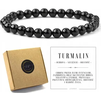 Náramek Náramek z přírodního kamene Turmalín, kuličky 6 mm