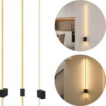 Nástěnné svítidlo LED nástěnné svítidlo, vnitřní lampa na zeď 90cm zlatá