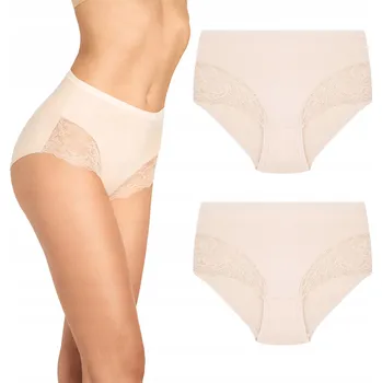 Kalhotky KALHOTKY bavlněné kalhotky Julia s krajkou MARILYN světle béžové, velikost S