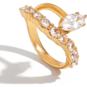 Prsten ELENYS Marquise Shine – pozlacený prsten 18K žluté zlato Velikost: 6 (EU: 51-53)