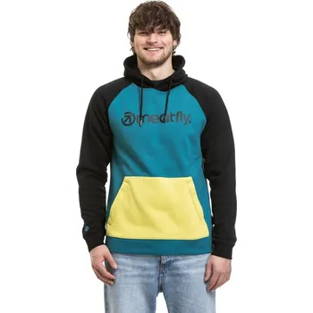 Pánská mikina Pánská technická mikina Meatfly Gravel modrá/žlutá XL
