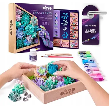 Obraz Kreativní sada Okto Wood&Craft Sukulenty