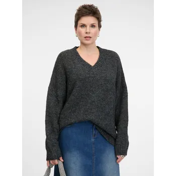 Dámský svetr Tmavě šedý dámský svetr ORSAY Orsay modrá | šedá 3500127