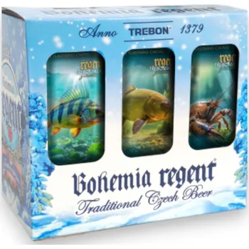 Pivo Sportcarp Regent Třeboňské ryby 12° 6x 0,5 l plech Set II