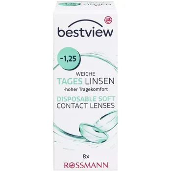 Kontaktní čočky Best View Denní kontaktní čočky -1,25 8 ks