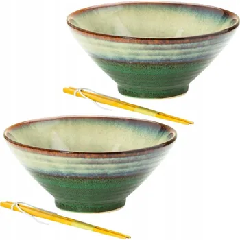 Misky na polévku Ramen Miso Pho Tom Yum 2 x 1000 ml Earth miska na polévku 20 cm 2 ks vícebarevná