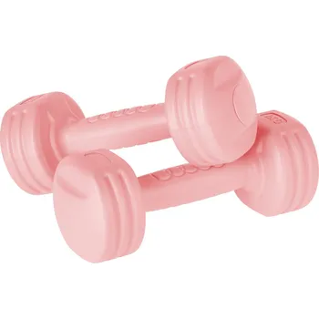 Rebel RBA-2305 Fitness činky jednoručky 2 x 1 kg, světle růžové