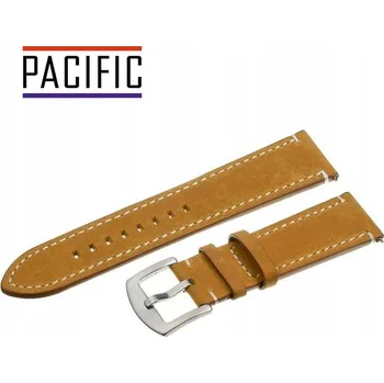 Řemínek na hodinky Kožený opasek k hodinkám W72 - světle hnědý - 22 mm