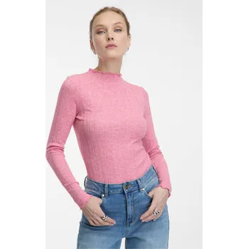 Dámské oblečení Růžové dámské tričko s rolákem Orsay světle modrá | růžová 3500149