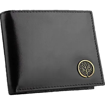 Peněženka Betlewski peněženka z pravé lícové kůže černá - muž