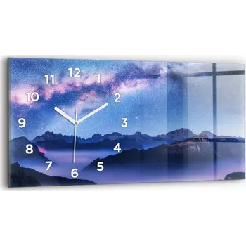 Hodiny Nástěnné hodiny kulatý dekorativní klasické kuchyňské 60x30 cm Mléčná dráha