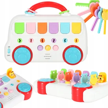 Hrající edukativní autobus s vyskakujícími zvířátky a klíčky