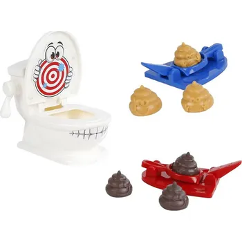 Dětská zbraň Poo Shoot - Vystřelovací lejna s toaletou na strefování - hra