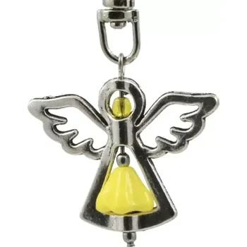 Anděl přívěsek na klíče SS žlutý
